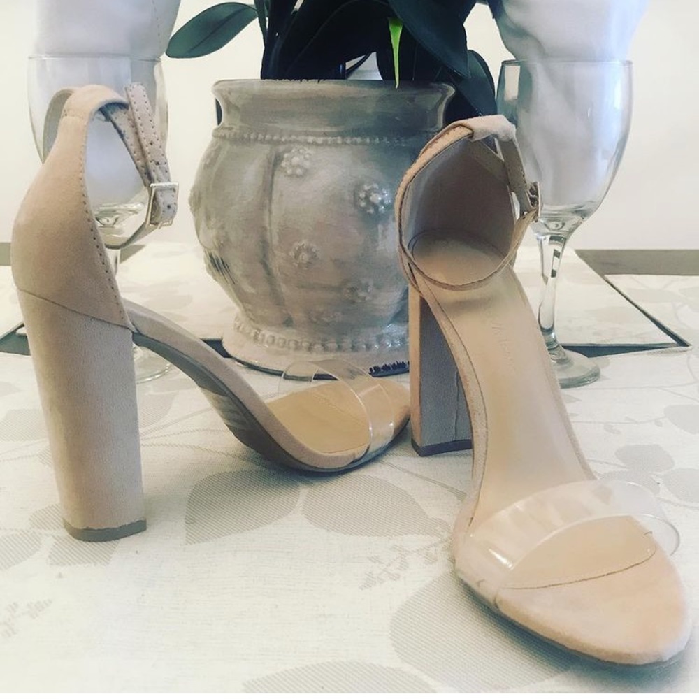New nude high heels